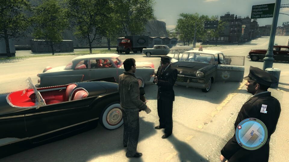 Mafia 2(PC): Erwischt: Jetzt können wir entweder wegrennen (schlechte Idee) oder den Strafzettel bezahlen.