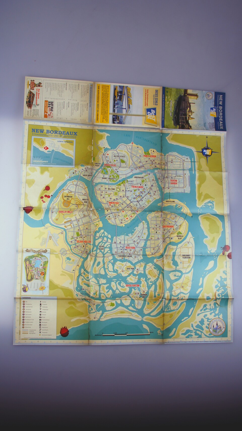 Die Weltkarte von Mafia 3 mit allen Bezirken und Vierteln gab's bisher noch nicht zu sehen.