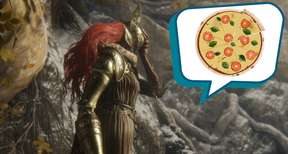Mit drei Pizzaschneidern geht es Malenia in einem Reddit-Clip an den Kragen.