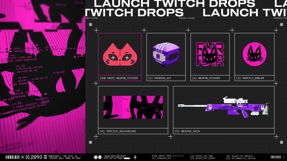 Alle Twitch Drops für Marathon im Überblick.
