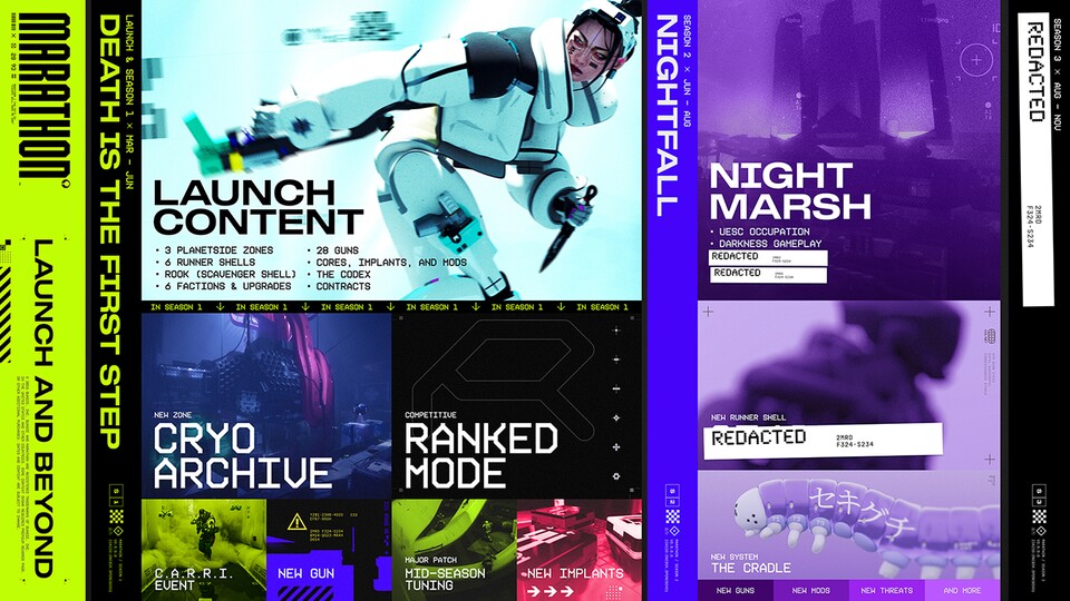 Die Season 1-Inhalte von Marathon – und ein Sneak Peek auf Season 2.