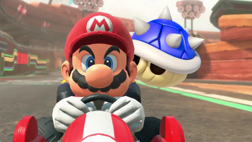 Der Albtraum aller Mario Kart Fans. Der blaue Panzer.