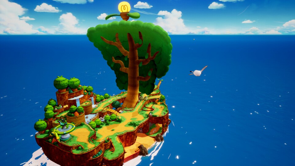 In Mario + Luigi: Brothership stechen die beiden Brüder mit einer schwimmenden Insel in See.