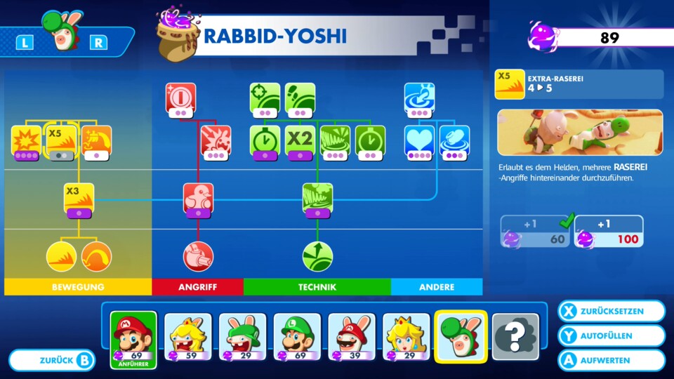 Rabbid Yoshis Skill-Tree