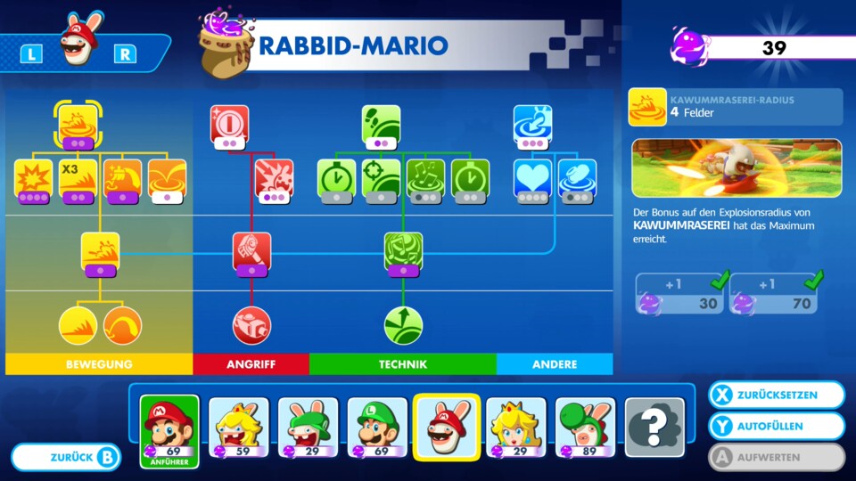 Rabbid Marios Skill-Tree