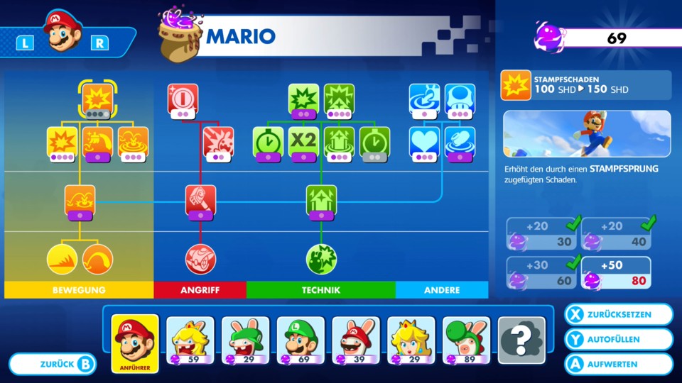 Marios Skill-Tree