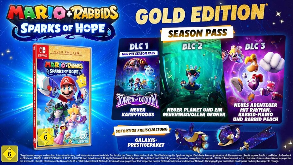 Für die drei Erweiterungen lohnt sich der Aufpreis von 10€ für die Mario + Rabbids: Sparks of Hope Gold Edition auf jeden Fall.