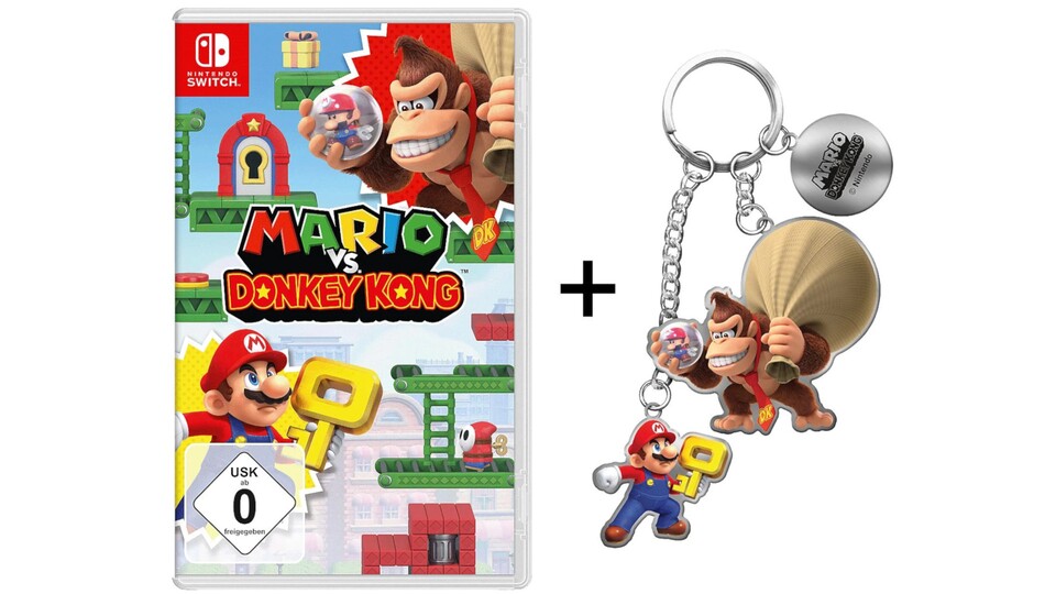 Den hübschen Schlüsselanhänger bekommt ihr bei MediaMarkt und Saturn gratis zu Mario vs. Donkey Kong dazu.