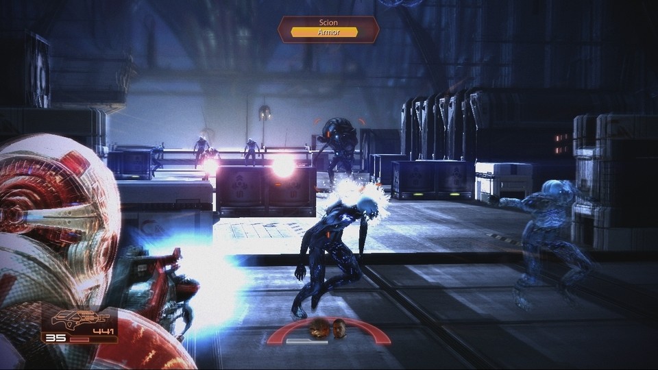 Mass Effect 2: Ihr könnt die insgesamt 19 Waffenklassen mit individueller Munition bestücken und durch Upgrades verbessern. 
