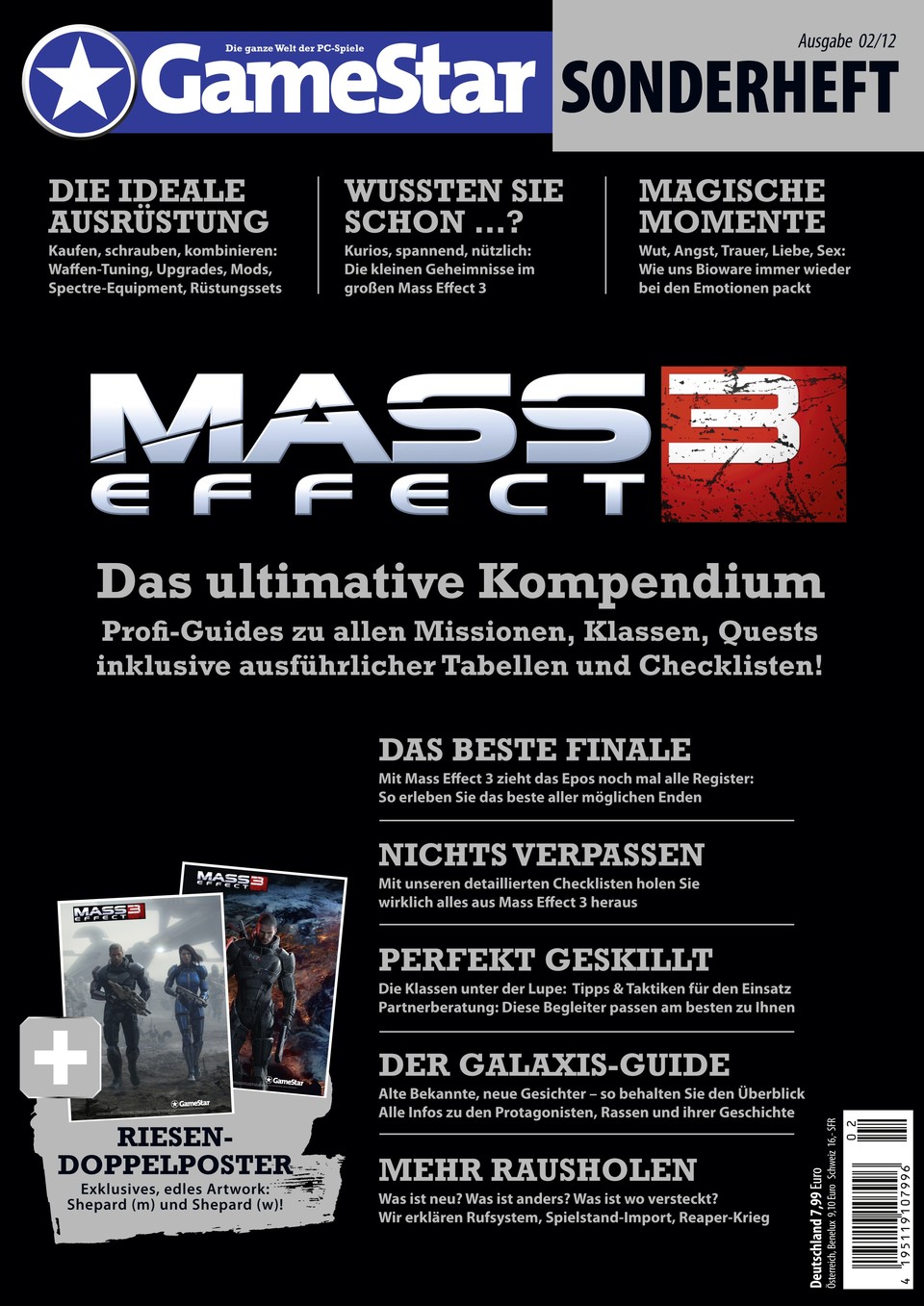 Ab dem 20.03. am Kiosk: Das ultimative Mass Effect 3 Sonderheft unter anderem mit Guides, Hintergrund-Infos, Doppelposter und Charakter-Vorstellung zum Sci-Fi-Abenteuer.
