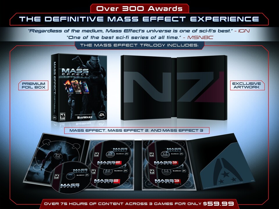 Die Inhalte der Mass Effect Trilogy auf einen Blick. 2012 kommt so auch das erste Mass Effect endlich auf die Playstation 3.