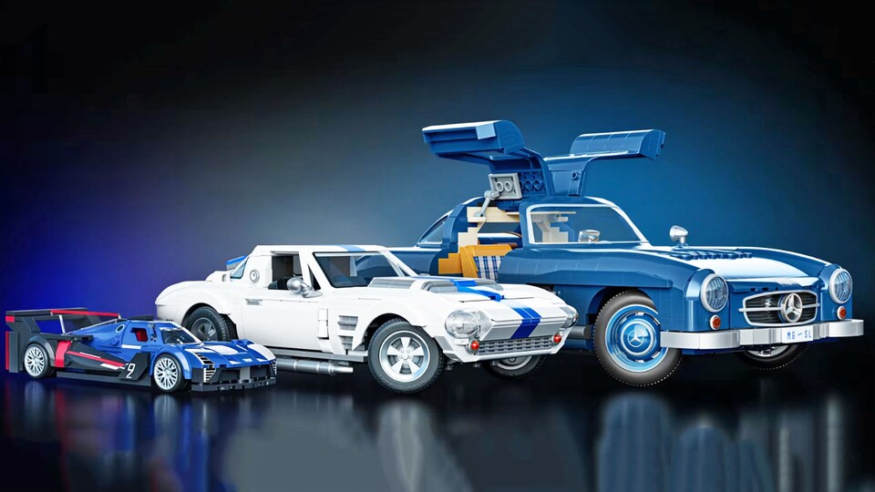 Speed, Elite und Premium: Mattel Brick Shop liefert seine Auto-Modelle in drei Größen.