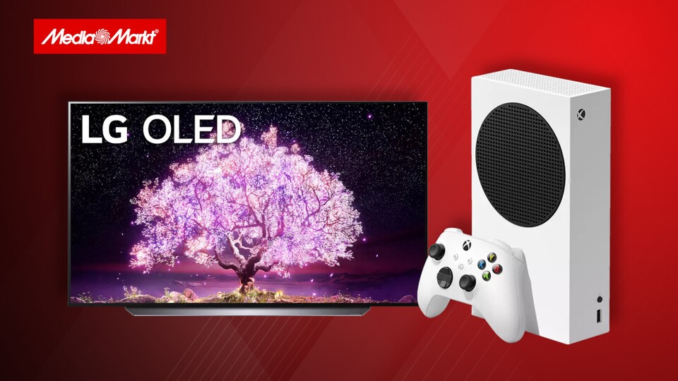 Bei MediaMarkt läuft gerade eine große Geschenkaktion, in der es unter anderem die Xbox Series S als Beigabe zum 4K-Fernseher LG OLED C17 gibt.