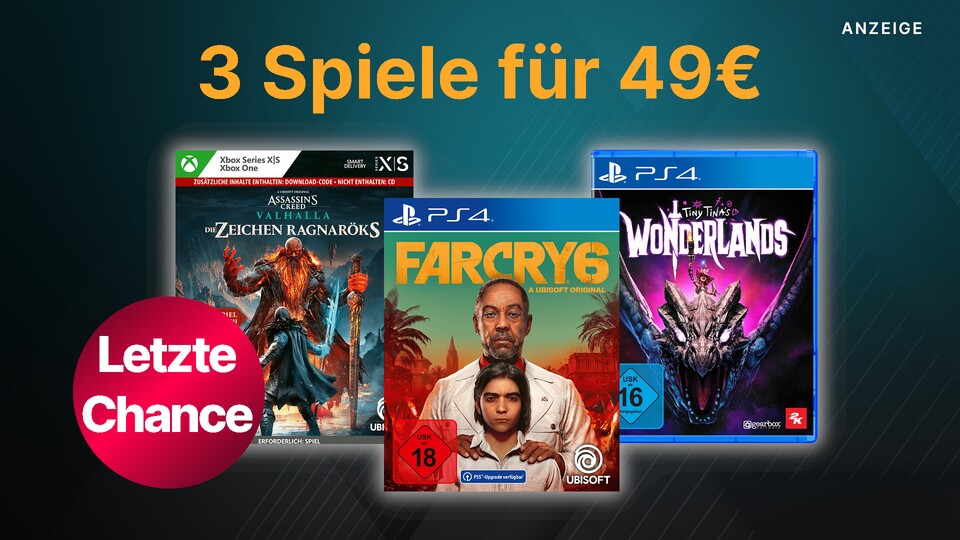 Noch bis Mitternacht könnt ihr bei Saturn und MediaMarkt günstige Spiele für PS4, PS5 und Xbox bekommen.