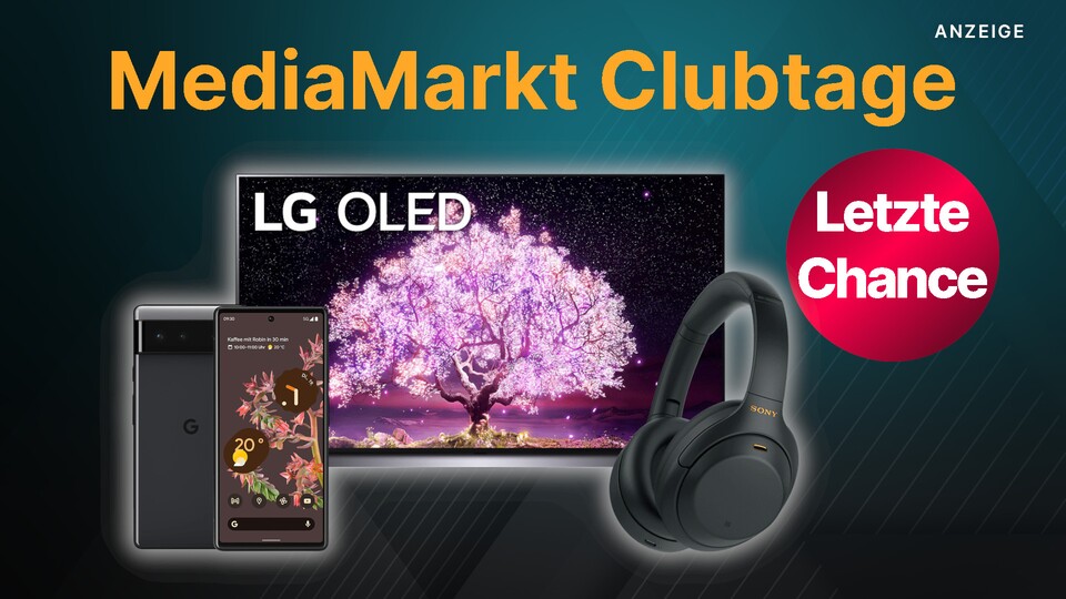 Nur noch heute könnt ihr euch in den MediaMarkt Clubtagen Extra-Rabatt auf zahlreiche Produkte wie 4K-Fernseher oder Handys sichern.