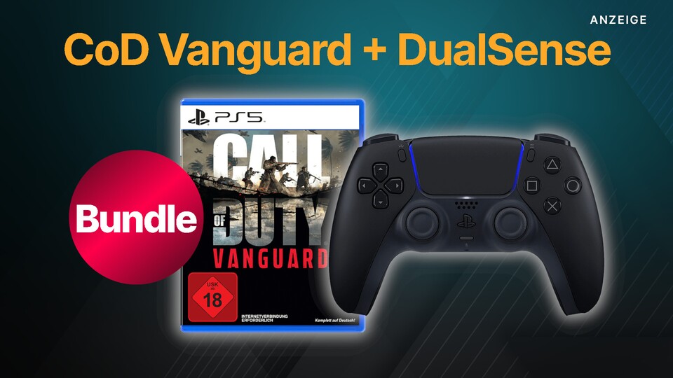 Den Sony DualSense PS5-Controller gibt es bei MediaMarkt jetzt günstig im Bundle mit Call of Duty Vanguard.
