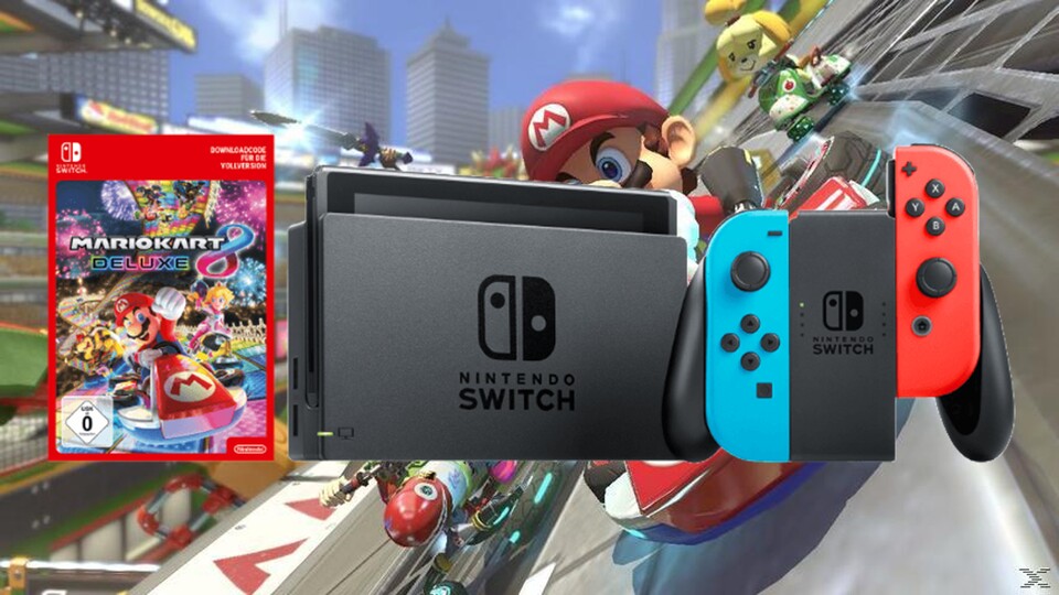 Mario Kart 8 Deluxe sollte ohnehin in keiner Sammlung eines Switch-Besitzers fehlen. Bei MediaMarkt und Saturn bekommt ihr es aktuell gleich beim Kauf der Konsole dazu.