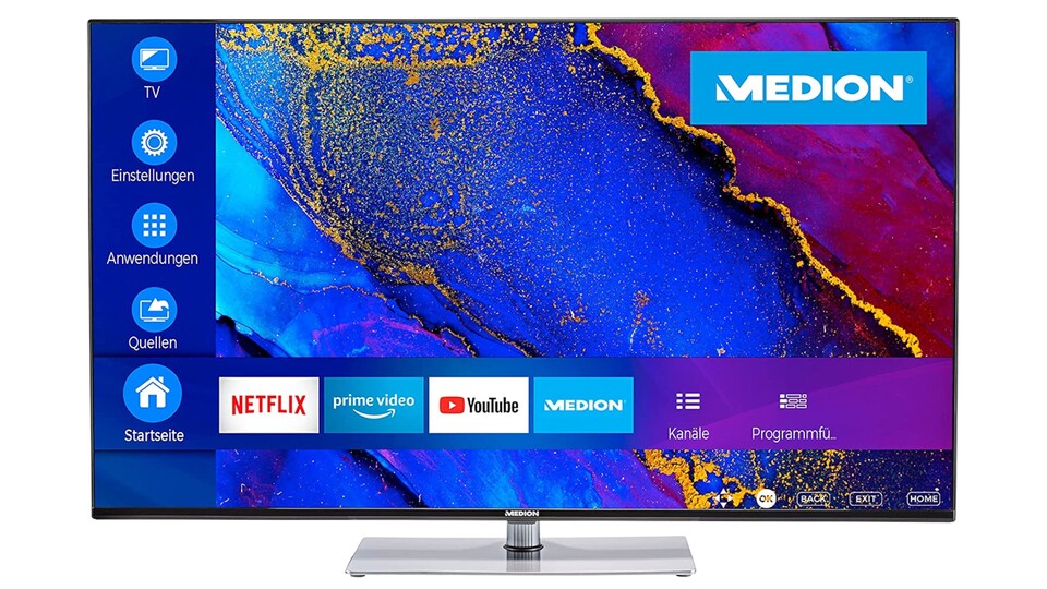 Unter den Low-Budget-TVs ist der brandneue 4K-Fernseher Medion Life X14399 eines der Highlights.