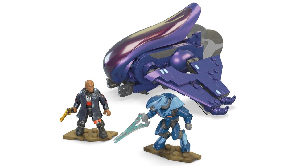 Aggressives Design und fließende Formen: Die Abtrünnige Banshee von MEGA bringt das ikonische Flugvehikel der Allianz direkt in euer Regal.