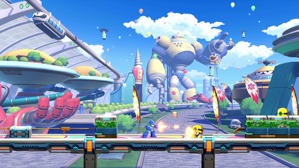 Mega Man kämpft sich 2027 wieder durch ein klassisches Jump + Run-Abenteuer.