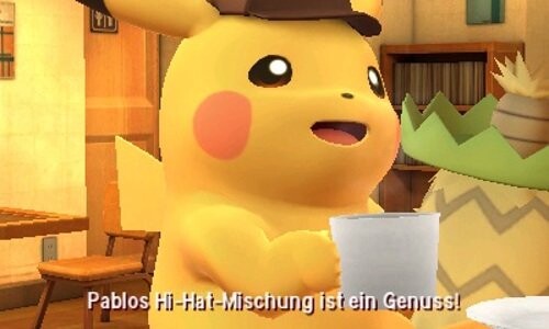 Meisterdetektiv Pikachu ist im neuen 3DS-Spiel Kaffeetrinker.
