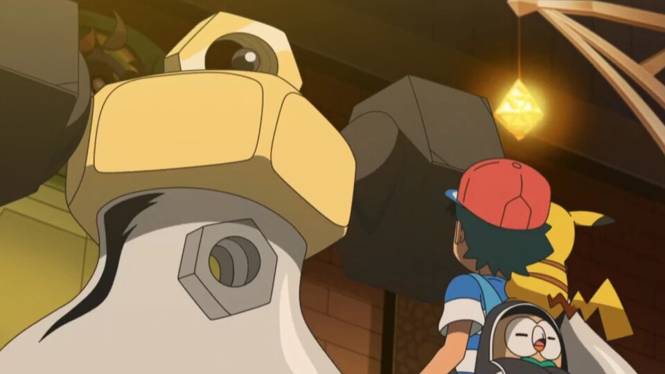 Das Meltan von Ash entwickelte sich zu einem Melmetal. (Bild: © The Pokémon Company)