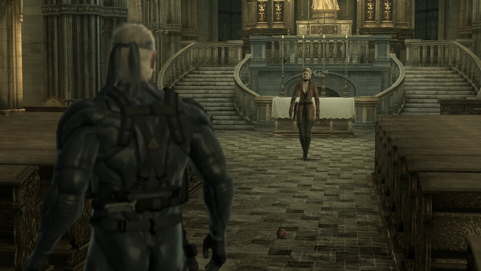 Metal Gear Solid 4 erzählt eine komplexe Geschichte rund um den sterbenden Solid Snake, die in aufwendigen Zwischensequenzen erzählt wird.