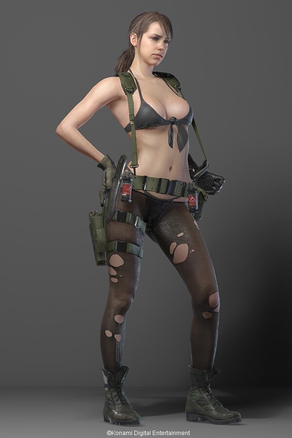 Stein des Anstoßes: Die Dame Quiet, wie sie in Metal Gear Solid 5: The Phanton Pain zu sehen sein wird.