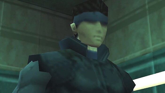 Snake war noch nie besonders wortreich. Im ersten Metal Gear ist sein Polygon-Gesicht außerdem auch nicht besonders ausdrucksstark.