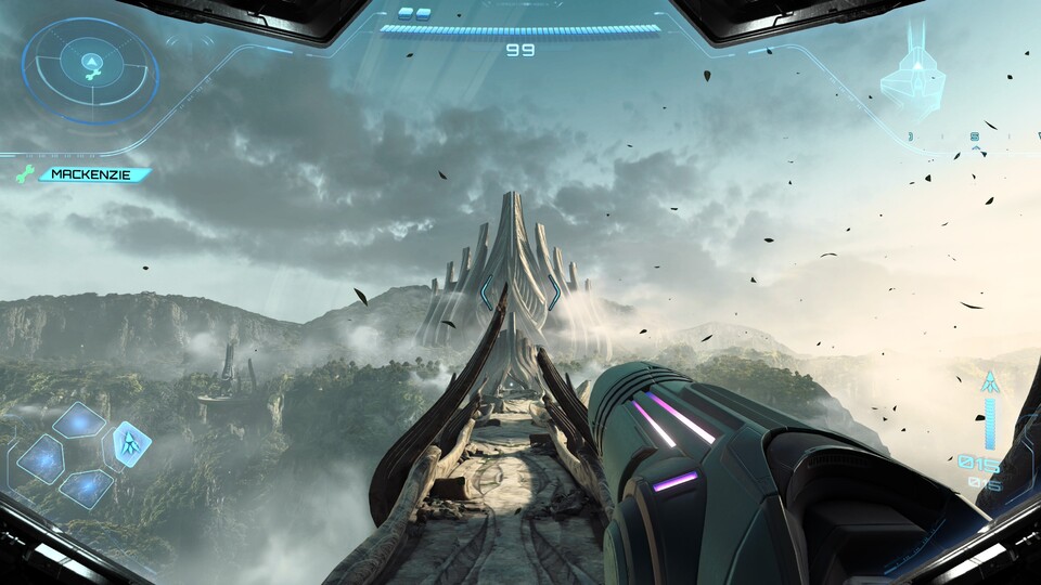 Auch wenn die Wüstenwelt viel Raum einnimmt, bietet Metroid Prime 4 noch ganz andere, optisch eindrucksvolle Landschaften.