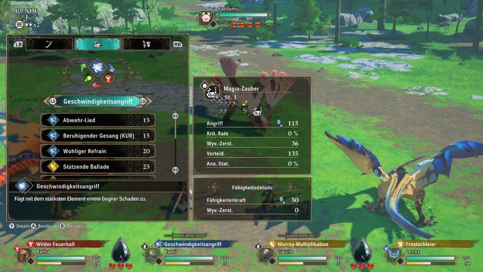 Im Kampf können wir immer zwischen den drei Angriffstypen wechseln und Fähigkeiten einsetzen. (© Capcom)