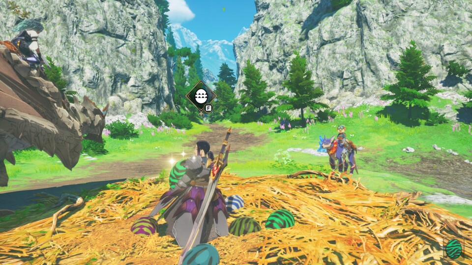 Im Nest finden wir gleich mehrere unterschiedliche Eier, können aber nur eines mitnehmen. (© Capcom)