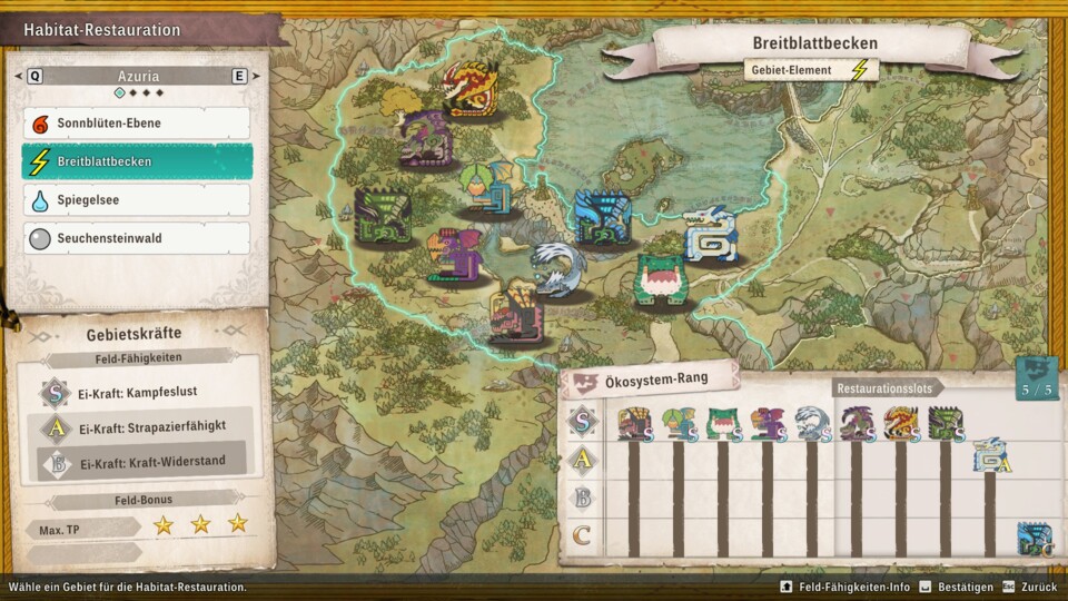 Der Erhalt des Lebensraumes ist uns wichtig und kann uns sogar starke Boni geben. (© Capcom)