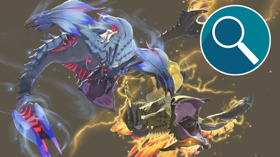 Die beiden mächtigen Drachenältesten Ibushi und Narwa aus Monster Hunter Rise sind auch in diesem Stories Ableger dabei. (© Capcom)