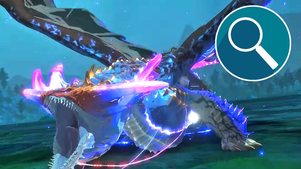 Der leuchtende und elektrifizierende Drachenälteste Namielle aus Monster Hunter World ist auch in MH Stories 3 am Start. (© Capcom)