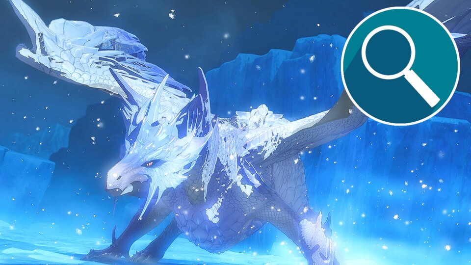Der gefürchtete König des Eises Velkhana aus Monster Hunter Iceborne sorgt auch in MH Stories 3 für eisiges Wetter. (© Capcom)
