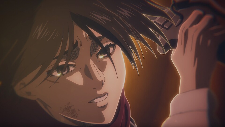 Mikasa in der letzten Folge von Attack on Titan. (Bild: ©Toei animation Hajime Isayama)