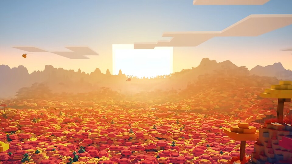 In der Switch 2-Version von Minecraft scheint die Sonne noch etwas schöner.