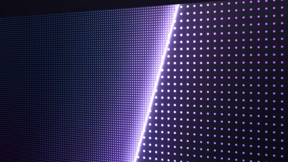 Bei Micro-LED wird jede einzelne Diode zum Pixel, statt wie bei Mini-LED eine permanente Hintergrundbeleuchtung zu bilden.