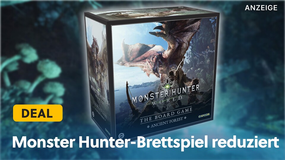 Das Monster Hunter-Brettspiel wartet mit richtig großen Miniaturen auf.