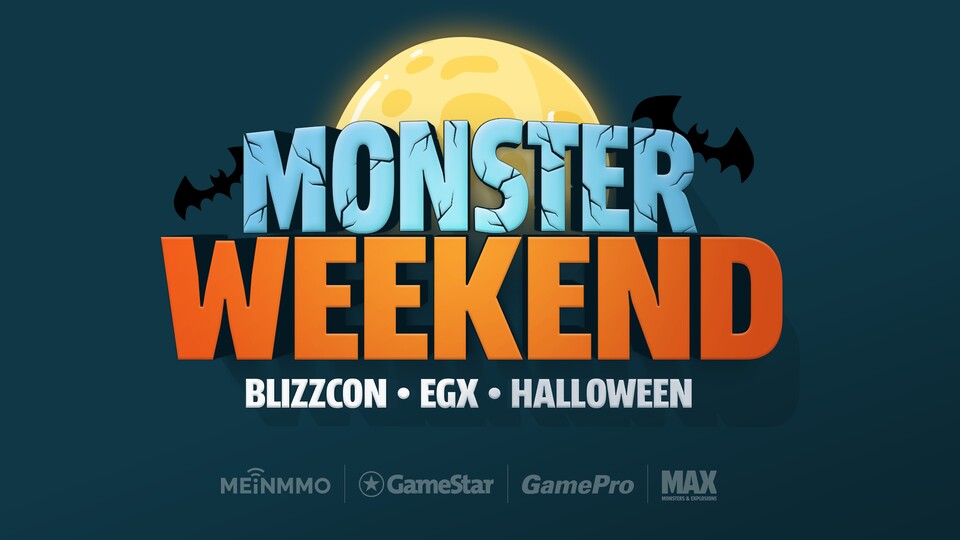Auf unserem Twitch-Kanal MAX erwartet euch das Monster Weekend mit Inhalten zur EGX, Blizzcon und Halloween.
