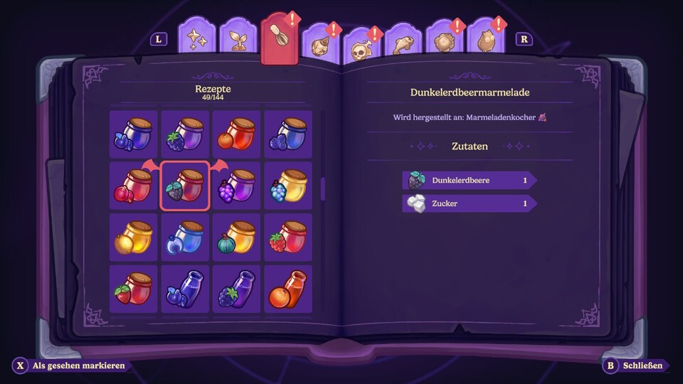 Mit dem Herstellen von Zaubertränken, Marmelade und magischen Cupcakes könnt ihr in Moonlight Peaks richtig viel Zeit verbringen.