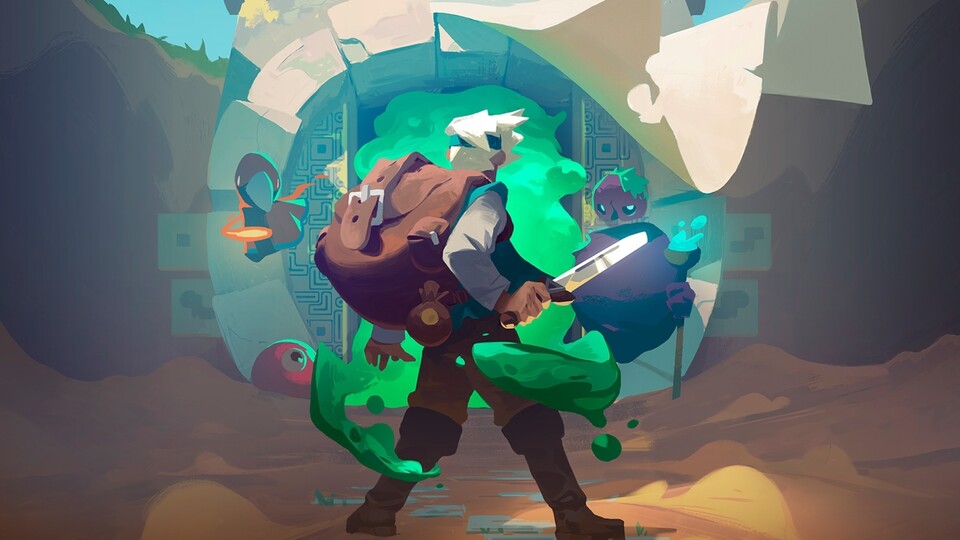 Moonlighter vermischt kampfbetontes Dungeoncrawling mit gemütlicher Lebenssimulation.