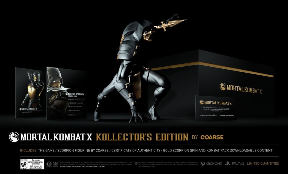 Mortal Kombat X wird auch mit einer Statue von Coarse veröffentlicht - die Sammelfigur ist hier im Bild.
