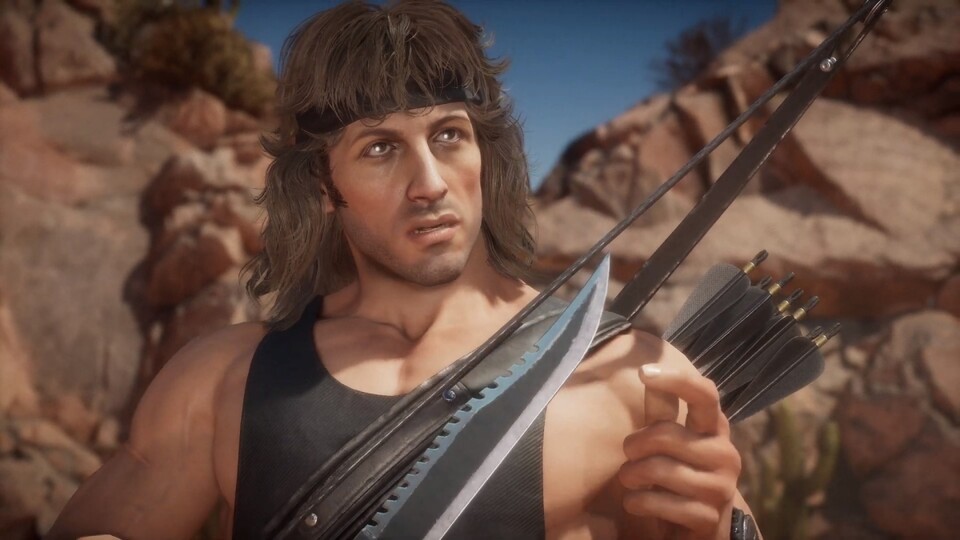 Rambo aus Mortal Kombat 11.