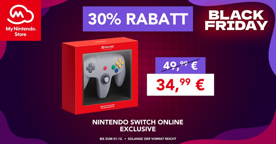 Wer Retro-Spiele authentisch spielen möchte, kann sich jetzt den N64-Controller für Nintendo Switch im Angebot schnappen.