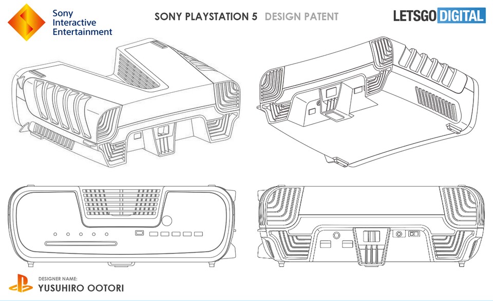 Möglicher PS5 Design Look Leak (Bild: LetsGoDigital)