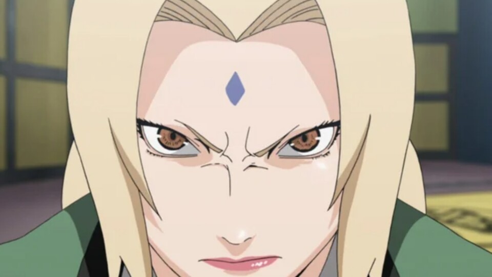 Tsunade lehnt das Angebot zum Hokage zunächst ab. (Bild: © Studio Pierrot)