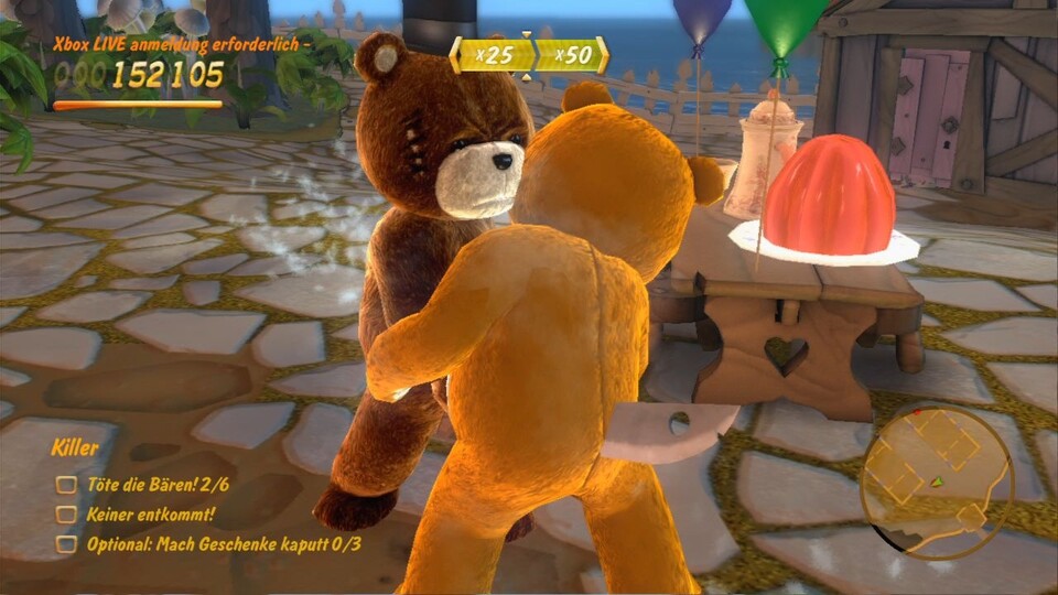 Im Multiplayer von Naughty Bear könnt ihr euch gegenseitig massakrieren. [360]