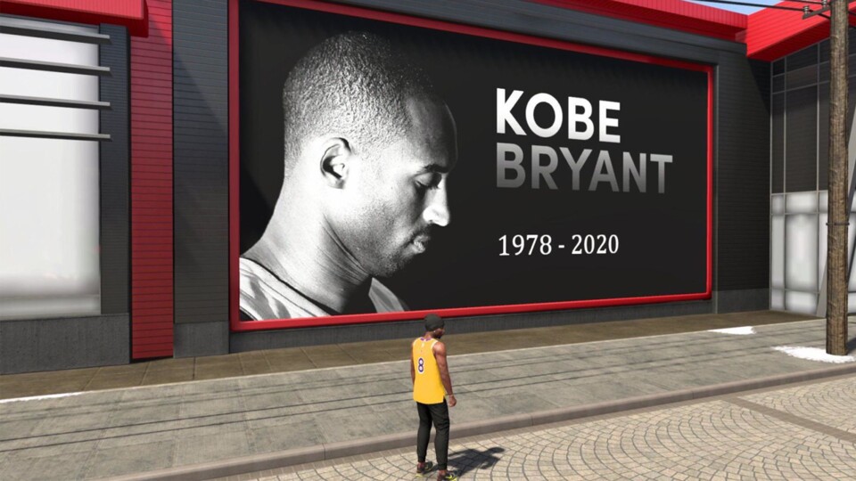 Billboards in NBA 2K20 in Gedenken an Kobe Bryant. 